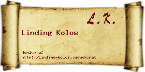 Linding Kolos névjegykártya